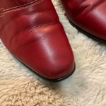 Munro  Red Leather Mule Heels Size 9 Women's‎ Slip On Comfort Shoes Rubber Sole Photo 2