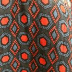 ZARA Woman High Neck Navy Red Diamond Pattern top Photo 4