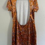 Savage X Fenty Orange Velvet Mockneck Open Back Mini Dress Party Casual Large Photo 6