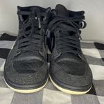 Jordan Air 1 Women’s Mid Black Glitter Sneakers Black Size 6 Photo 5