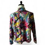 Metrostyle Abstract Print Zip Up Jacket Colorful Art Long Sleeve XLT Size XL Photo 1