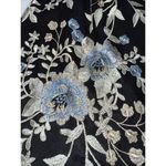 White House | Black Market ‎ Embroidered Blue White Flowers Black Mesh dress size 0 Photo 3