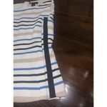 White House | Black Market  SLEEVELESS White Striped TOP- SIZE 10 Lined Photo 3