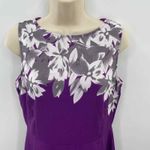 hekka Dress Womens Small Purple Gray Polyester Floral Butterfly Print Lined NEW Photo 1