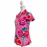 Lilly Pulitzer Women’s Small  “THING CALLED LOVE” Pink Floral Polo Top Blouse Photo 1