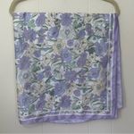 Rubi Purple Floral Satin Square Scarf ~ 100% Polyester~ Coquette Girl Photo 2