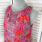 CAbi Jubilee Paisley Sleeveless Tunic Blouse Tank Top Pink Grey Small Photo 4