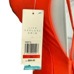 Speedo  Orange Persimmon Lucia Square Neck One Piece Swimsuit size XS NEW Tags Photo 7