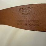 Vintage Y2K DKNY Floral Flower Embossed Tan Leather Belt Boho HoboWomen's Size M Photo 8