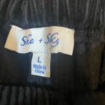 She & Sky  Black Corduroy High Waist Shorts Photo 3