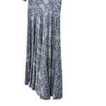 LuLaRoe |  | Blue White Floral Pattern Flowy Knee Length Sleeve Crew Neck Dress Photo 2