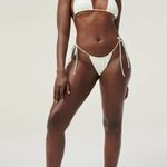 Good American Tiny Ties Bikini Bottoms, Women’s Size 2 (Medium)- Ivory Photo 4