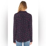 Rails NWOT Kate Strawberry Print Relaxed Navy Blue Button Up Top Shirt Blouse XS Photo 1
