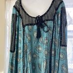 Style & Co Bohemian Teal and Black Dress Photo 0