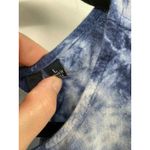Y2K 90s Grunge D&Kade Crop Shirt Teen Large Blue Rayon Tie Dye Tie Waist Pocket Photo 5