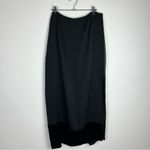 Ann Taylor Y2K Black Long Skirt with Embroidered Leaf Detail Size 14 Whimsygoth Photo 5