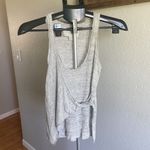 Brochu Walker  Enzo 100% Linen Twist Tank Top Sleeveless Neutral Gray Summer XS Photo 2