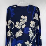 Chico's  Travelers Button Front Cardigan Sweater Blue Floral Print Womens 0 4/6 Photo 6