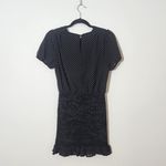 HYFVE Black Polka Dot Mini Dress with Fitted Smocked Skirt Size Medium Photo 4