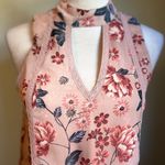 American Rag  Pink Floral Halter Dress boho cottage‎ core whimsigoth mini medium Photo 1