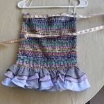 Petersyn Barrett Multicolor Smocked Stretch Minin Skirt Size XS Blue Photo 10