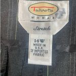 Talbots Vintage Women Pants 14 Black Pin Stripe Wide Leg Career Office Classic Photo 1