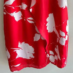 Chelsea28  Floral Ruffle Halter Dress with Slit, Red/White, Tropical, Size XS Photo 4