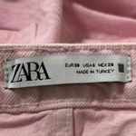 ZARA Women's Pink High Waisted Loose Fit Relaxed Straight Denim Jeans Size S Photo 3