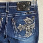 Miss Me New Jeans Women’s Size 26 skinny cut Denim stitched cross Pockets Photo 8