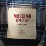 Mossimo Blue Plaid Button Down Shirt L Size L Photo 5