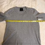 Fenn Wright Manson  Merino Wool Grey Crew Neck Sweater Elbow Patches Size Small Photo 6