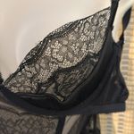 Victoria's Secret Sexy Sheer Black Lace Cami Teddy Garter Hooks Underwire 36C Photo 13