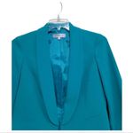 Kasper  Women Green Teal Tuxedo Style Blazer Size 6 Photo 2