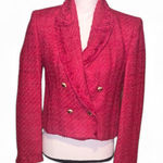 ZARA 100% Authentic  Double Breasted Frayed Cropped Blazer Photo 0