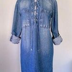 Wet Seal Vintage Y2K Lace-Up Denim Dress Photo 0