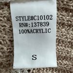 Dreamers Long Sleeve Brown Cream V Neck Sweater Size Small Photo 6