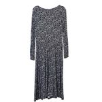 Boden Floral Print Long Sleeves Midi Jersey Dress with Side pockets Black Size 10 Photo 2