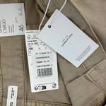 Mango  100% Cotton Pocket Cargo Jeans Tan Sand NWT Size 14 Photo 6