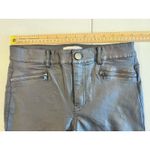 Calvin Klein Moto Women’s Skinny Pants Size 4 Black Mid Rise Faux Leather Goth Photo 5