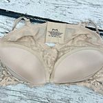 Maidenform  [Size 32D] Beige Lace T-Shirt Bra Full Coverage Adjustable‎ Wireless Photo 3