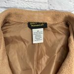 Bob Mackie  Wearable Art Fleece Jacket Brown Sunflower Embroidered Size M Photo 3