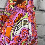 Jessica Simpson Bikini Top Square Neck Retro Print Tie Mandarin Multicolor L NWT Photo 8