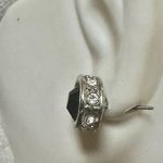 White House | Black Market  silver tone black faceted stud earrings Photo 9