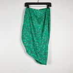 Lovers + Friends  Cam Asymmetrical Drawstring Ruched Pencil Skirt Parakeet Ditsy Photo 3