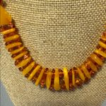 Butterscotch and Honey Cleopatra Bib Style Necklace Orange Photo 1