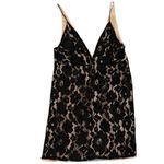 Free People Dangerous Love Lace Mini Dress Black Nude Lining Size 6 Photo 6