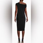Norma Kamali  Drop Shoulder Sheath Dress, black, stretchy jersey, size S Photo 10
