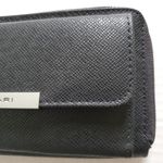 Tahari  All Black Pink Floral Front Pocket Wristlet Photo 4