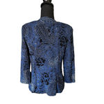 Onyx Nite Black & Blue Paisley Glitter Jacket Cardigan – Size M Photo 5