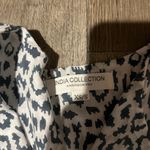 India Collection Emerson Fry Puff Isla Charcoal Leopard Print Cotton Blouse Gray Size XS Photo 7